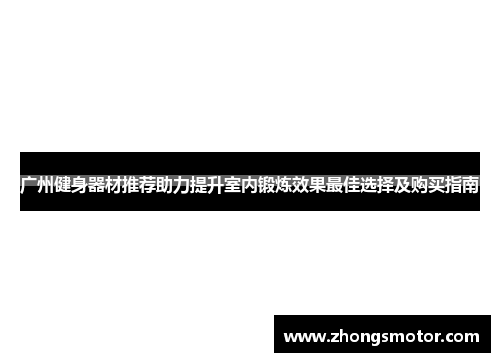 广州健身器材推荐助力提升室内锻炼效果最佳选择及购买指南